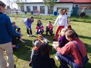 Čarodějnické odpoledne s rodiči na školní zahradě